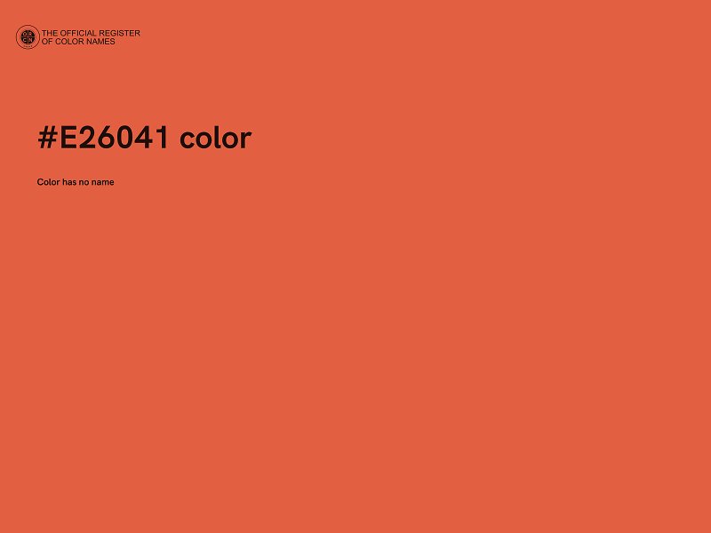 #E26041 color image