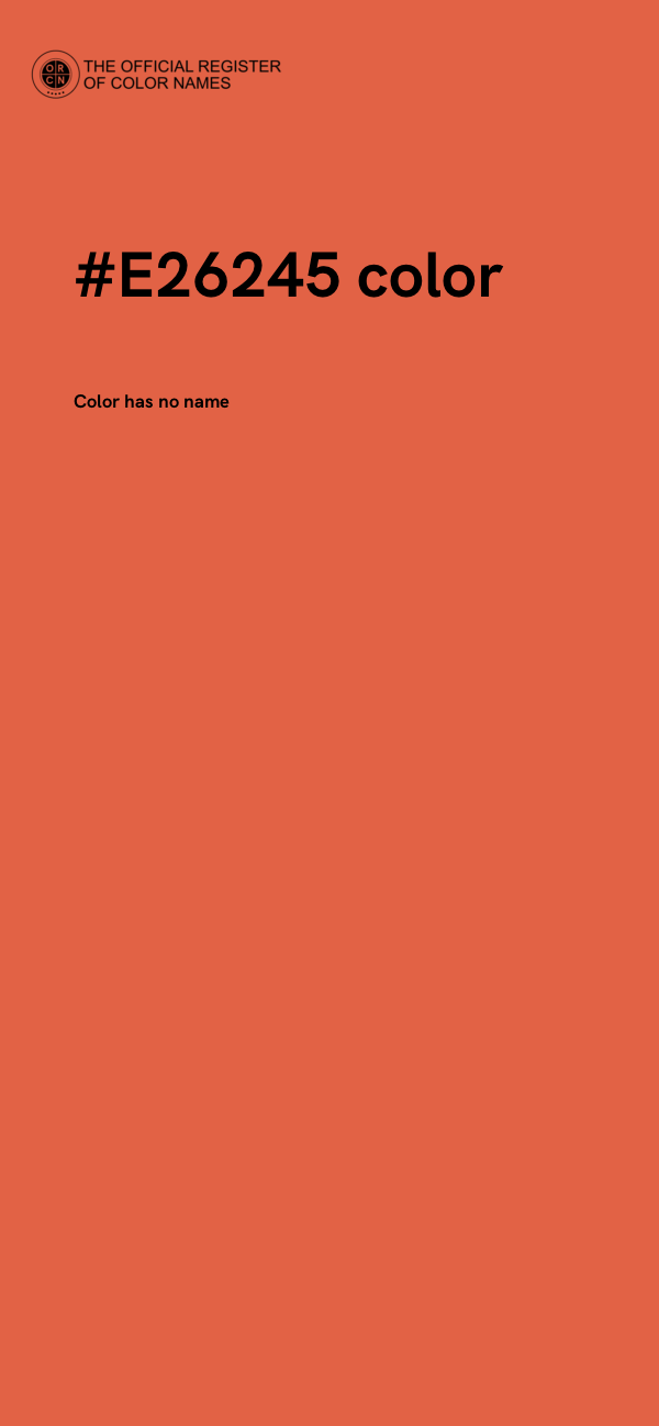 #E26245 color image