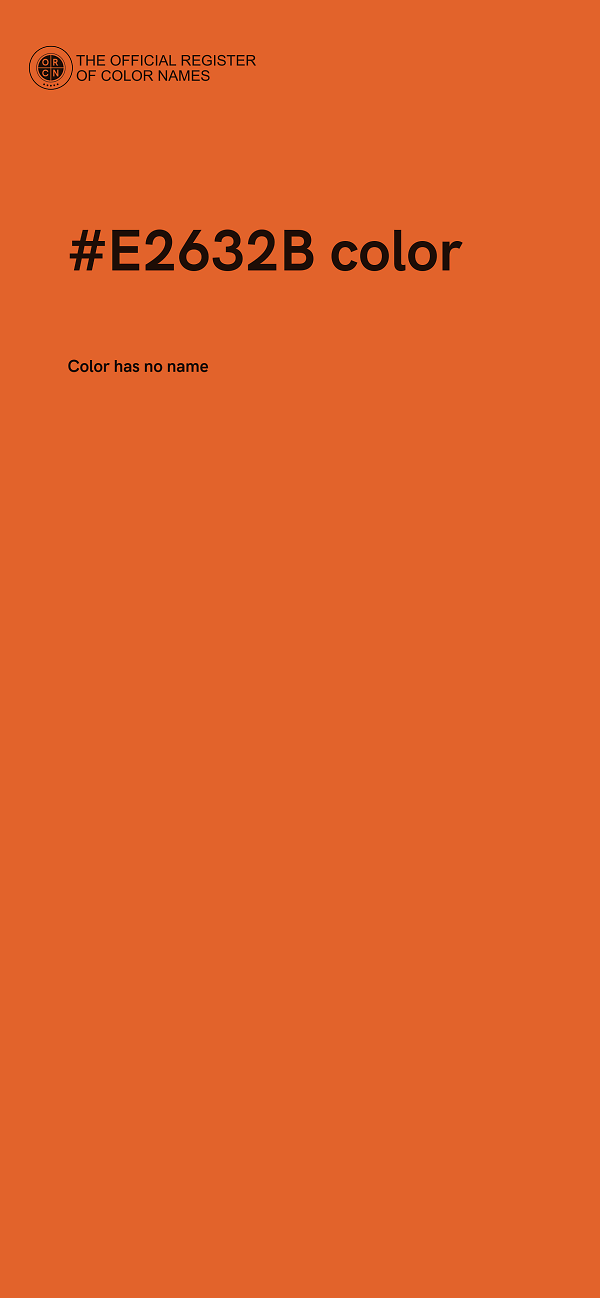 #E2632B color image