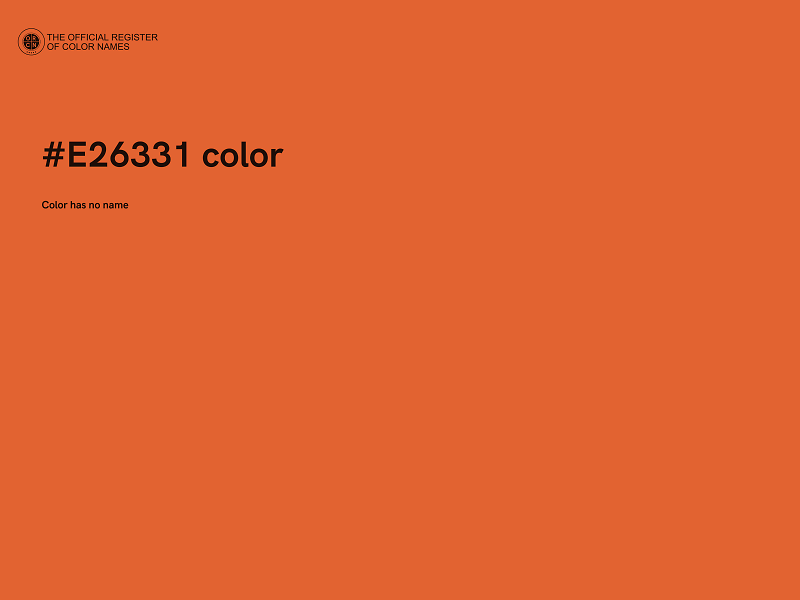 #E26331 color image