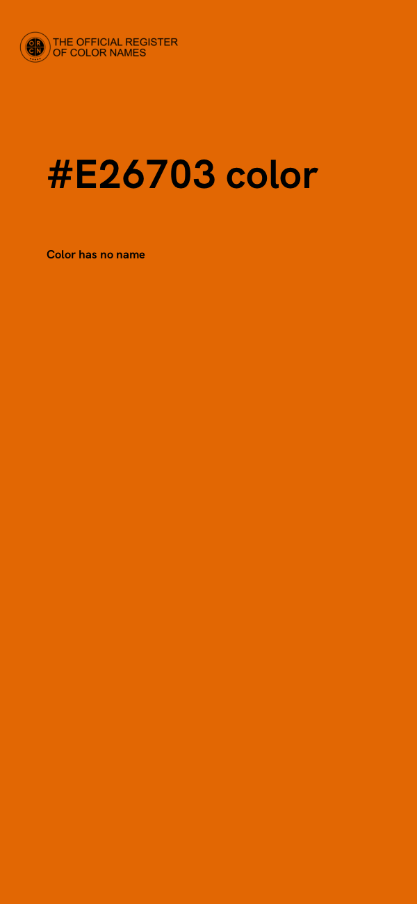 #E26703 color image