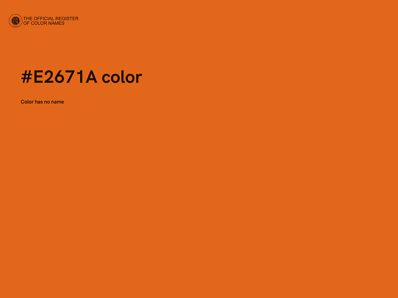 #E2671A color image