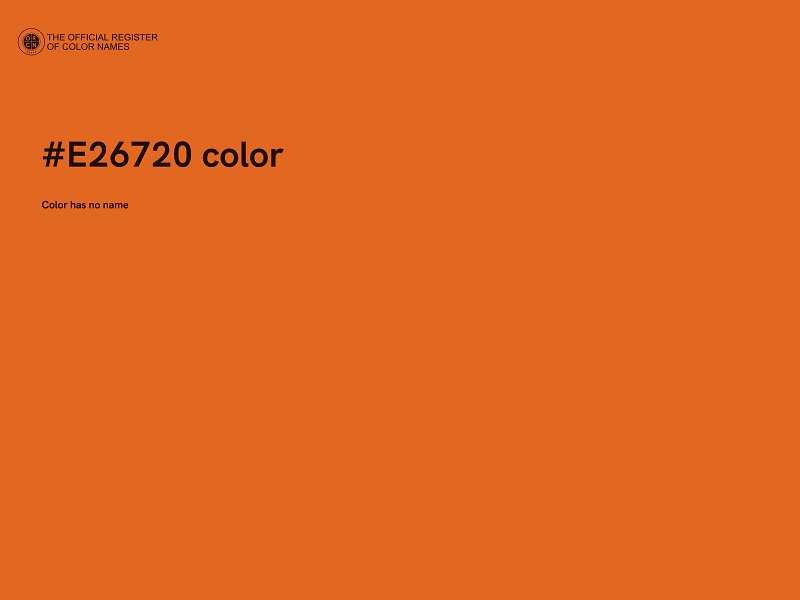 #E26720 color image