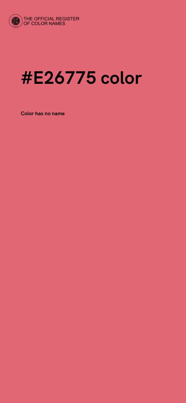 #E26775 color image