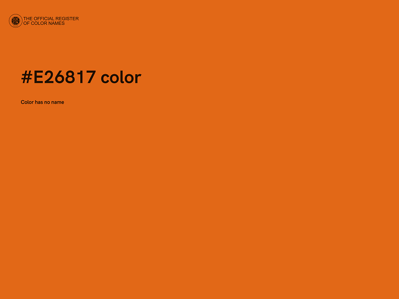 #E26817 color image