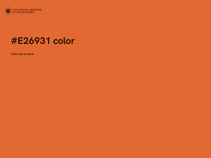 #E26931 color image