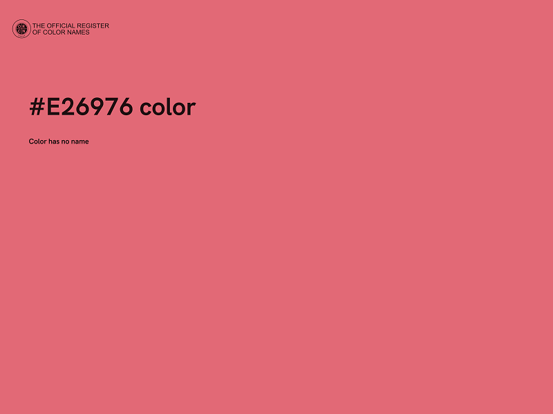 #E26976 color image