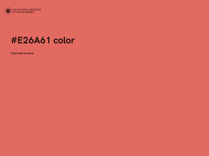 #E26A61 color image