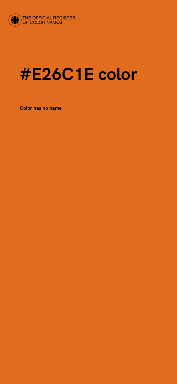 #E26C1E color image