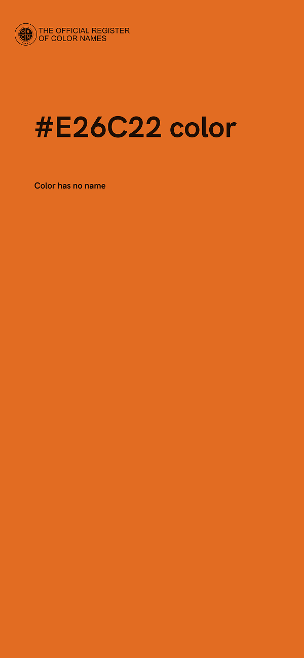 #E26C22 color image