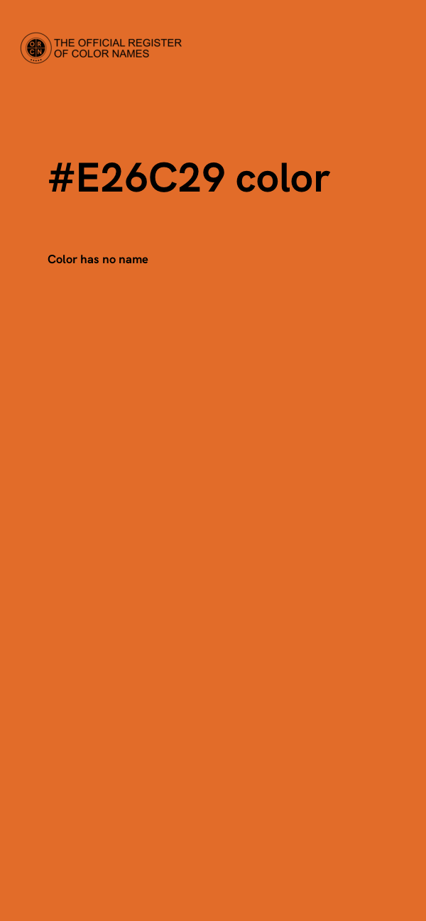 #E26C29 color image