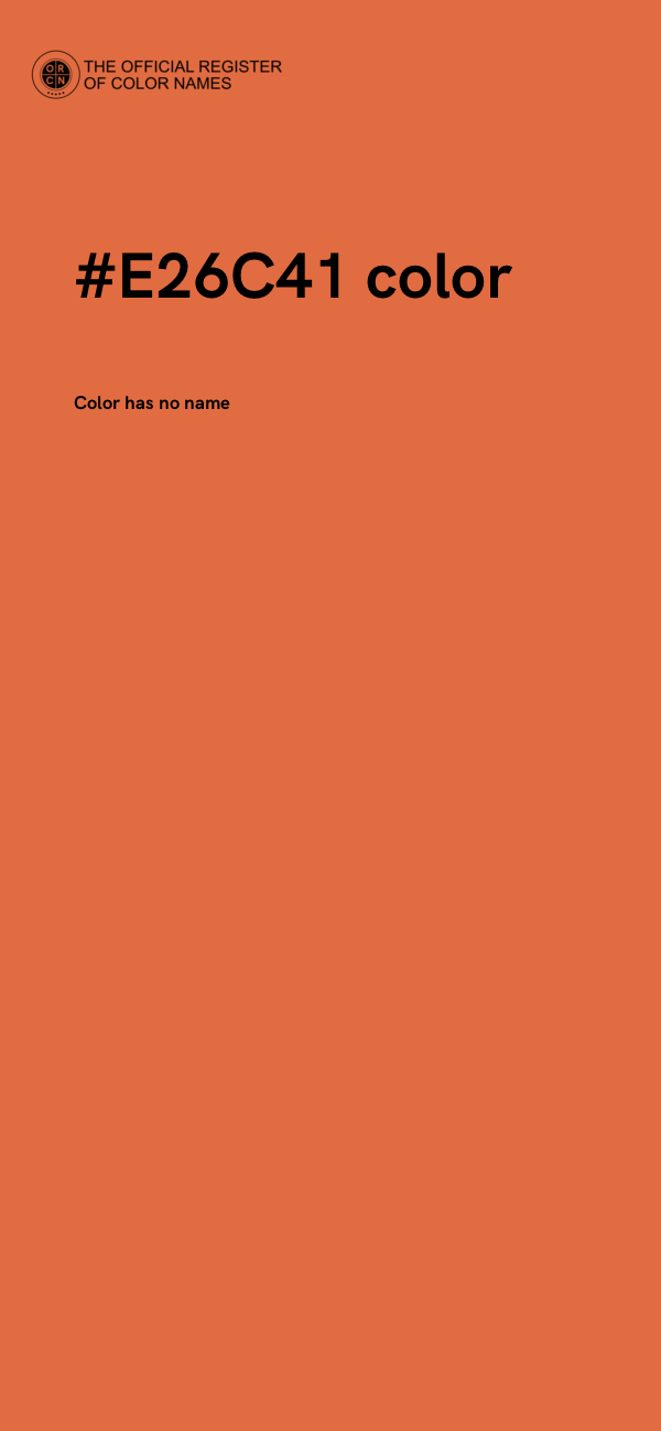 #E26C41 color image