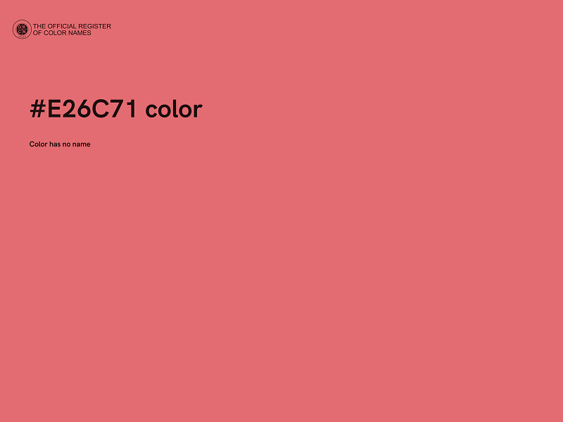 #E26C71 color image