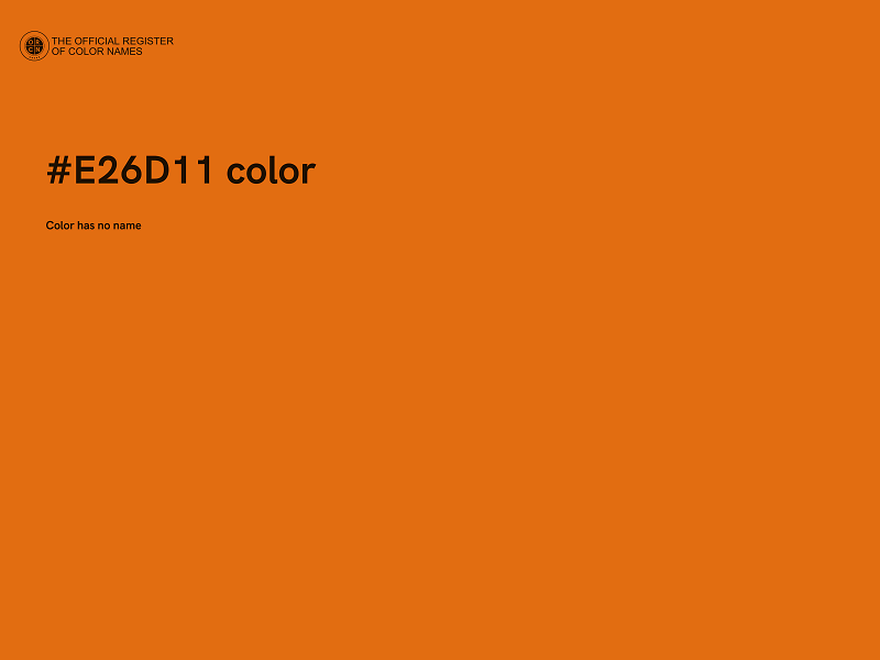 #E26D11 color image