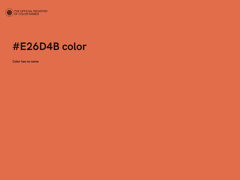 #E26D4B color image