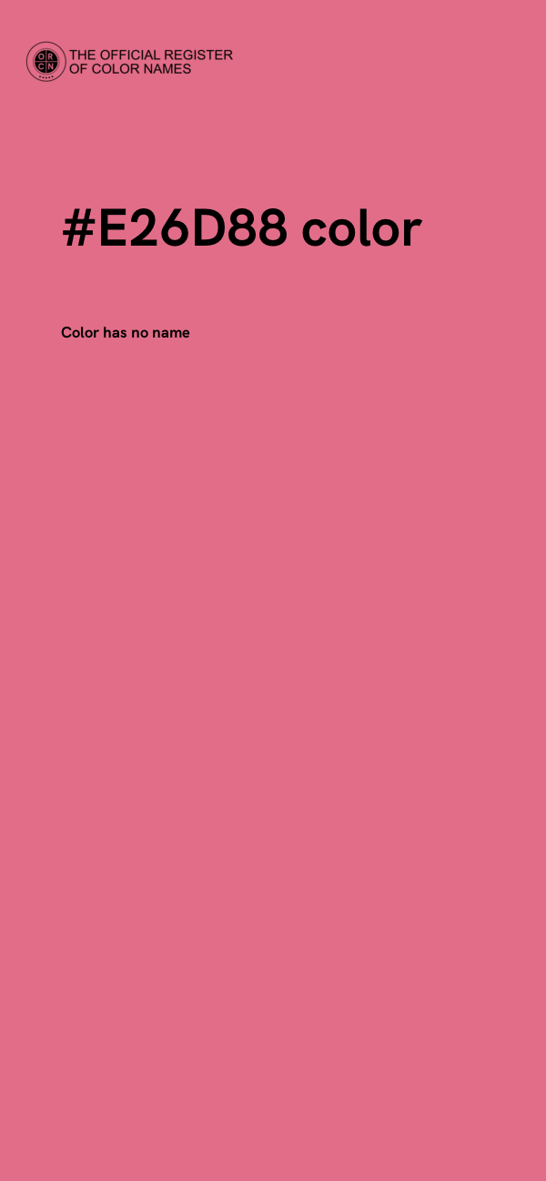 #E26D88 color image
