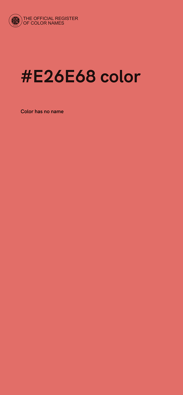 #E26E68 color image