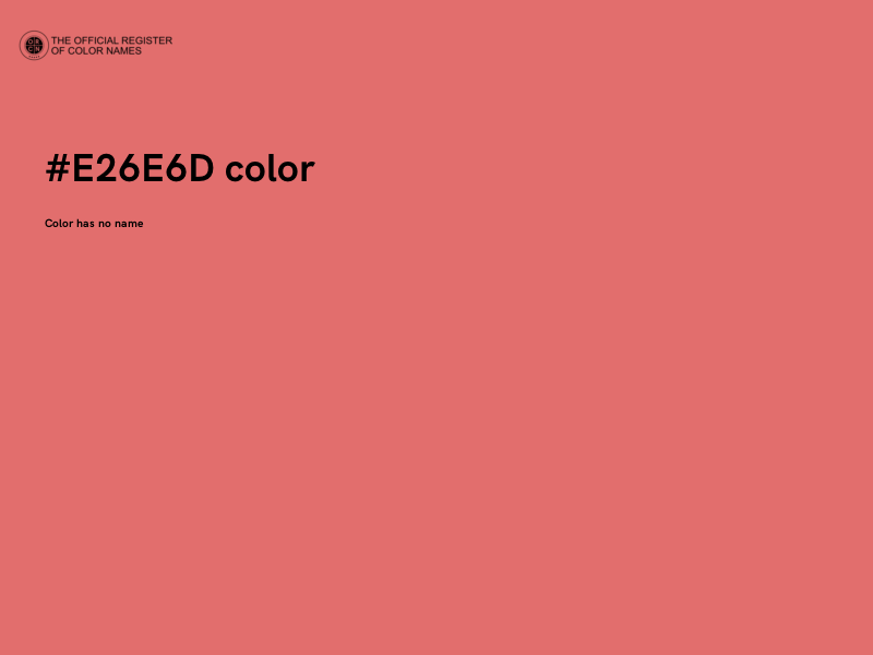 #E26E6D color image