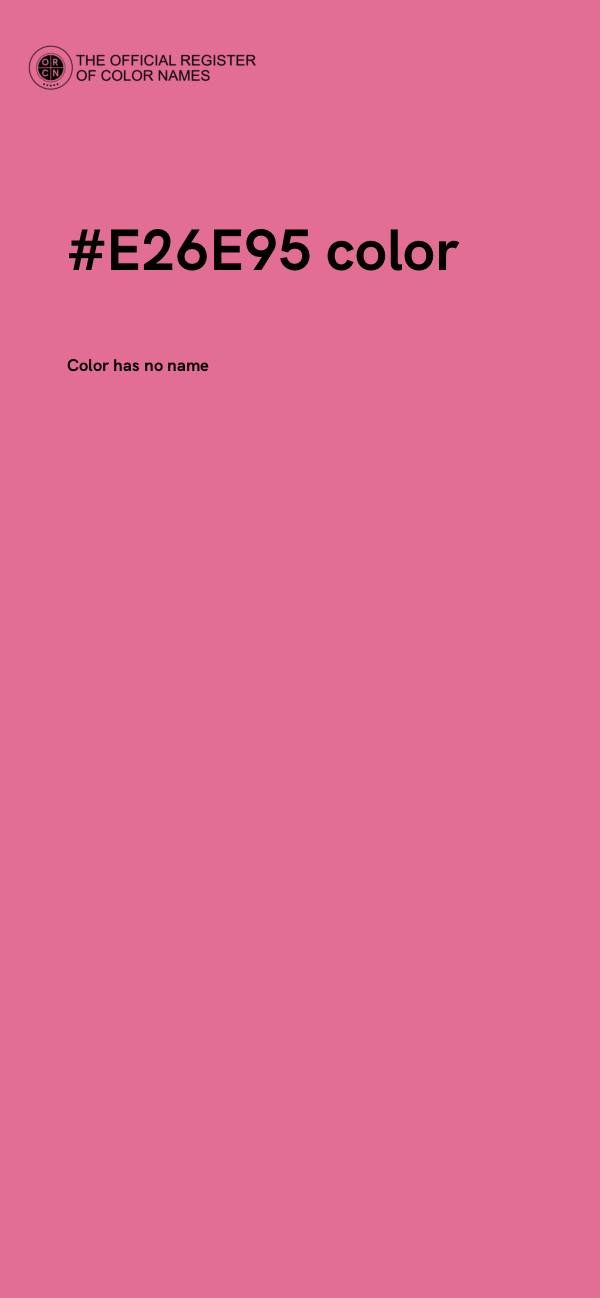 #E26E95 color image