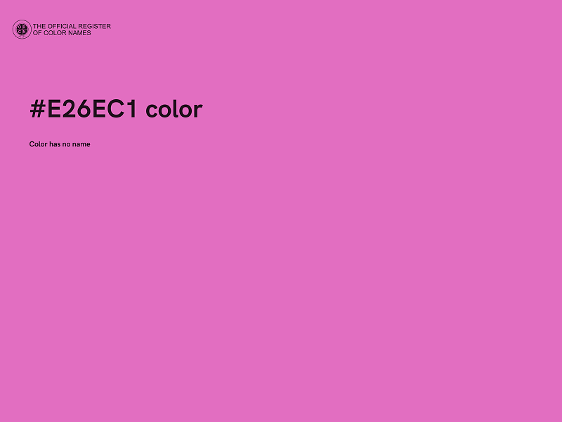 #E26EC1 color image