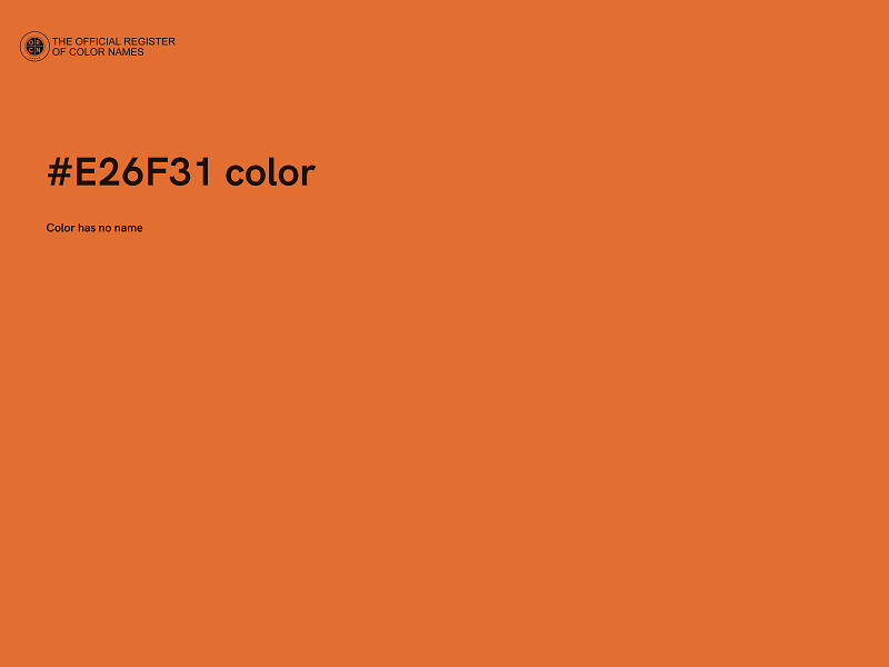 #E26F31 color image