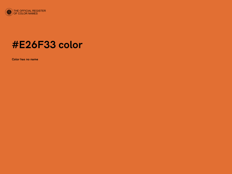 #E26F33 color image