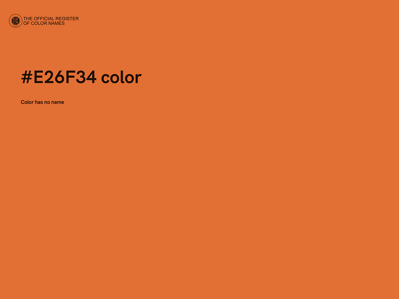 #E26F34 color image