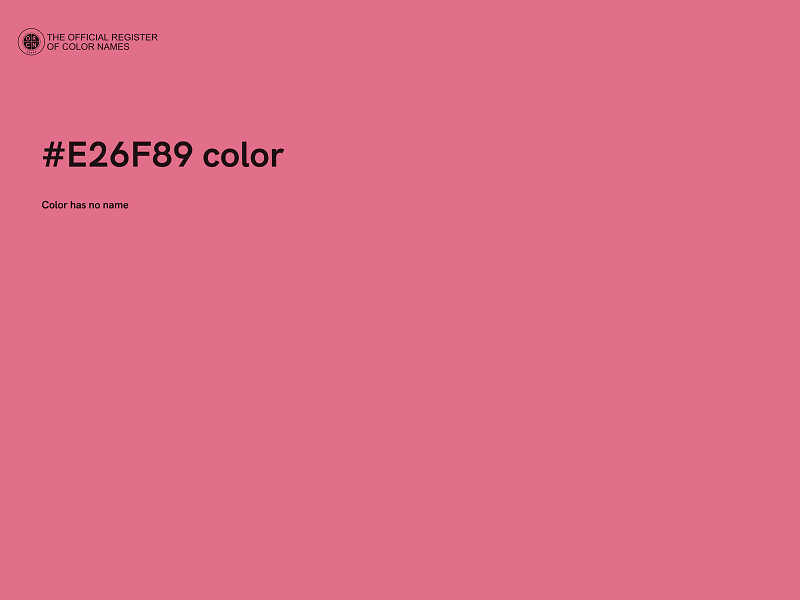 #E26F89 color image