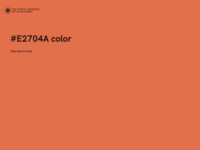 #E2704A color image