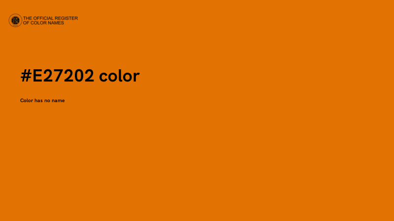 #E27202 color image