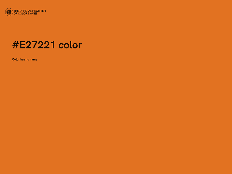 #E27221 color image