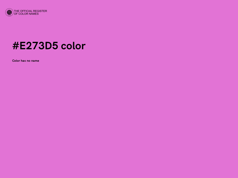 #E273D5 color image
