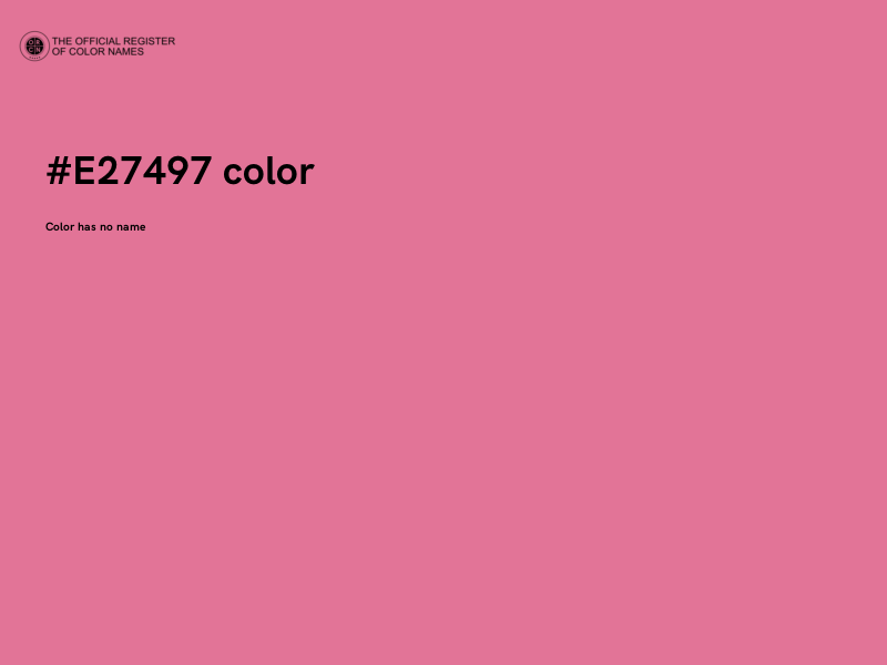 #E27497 color image