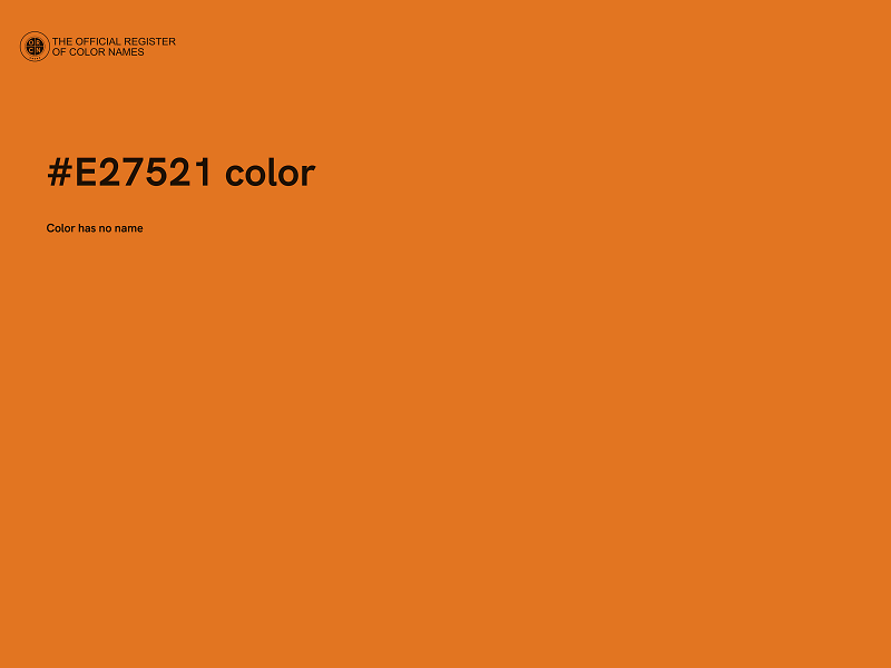 #E27521 color image