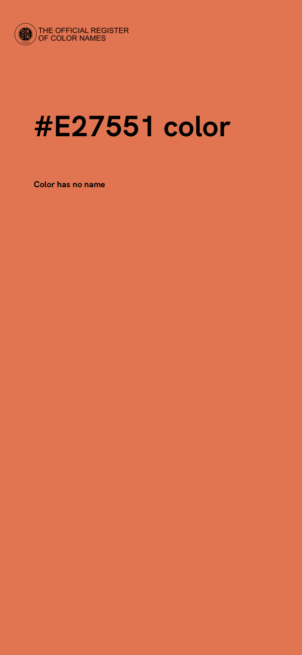 #E27551 color image