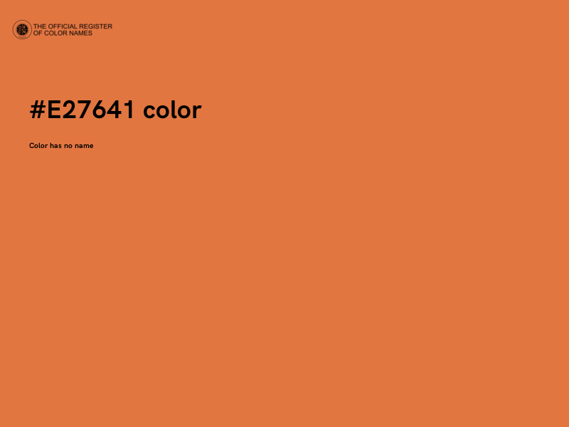#E27641 color image
