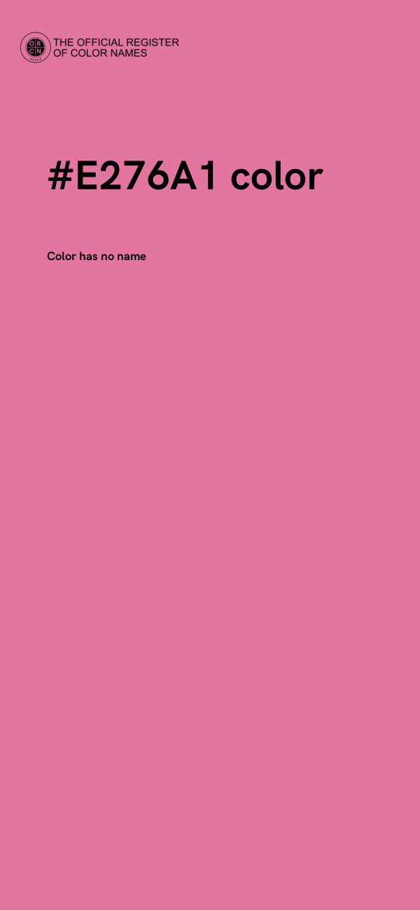 #E276A1 color image
