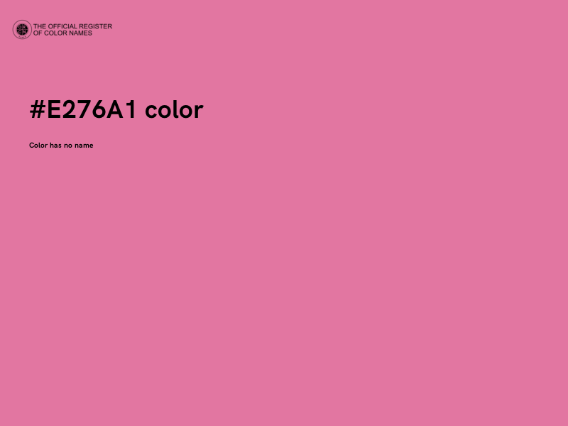 #E276A1 color image
