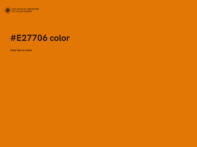 #E27706 color image