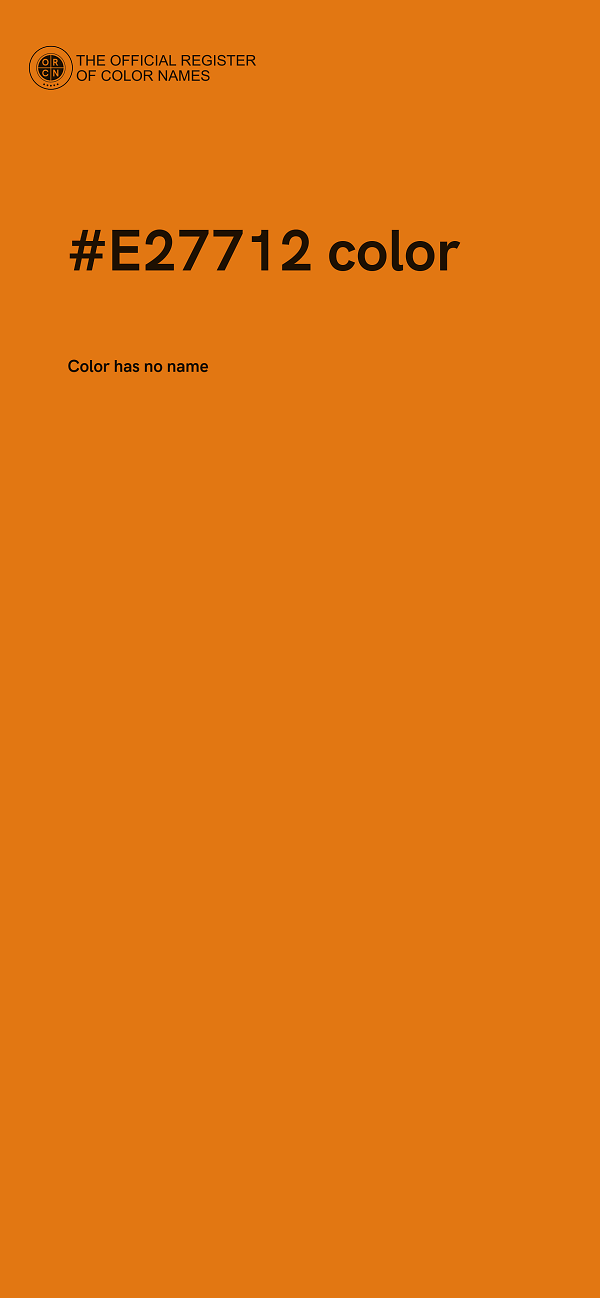 #E27712 color image