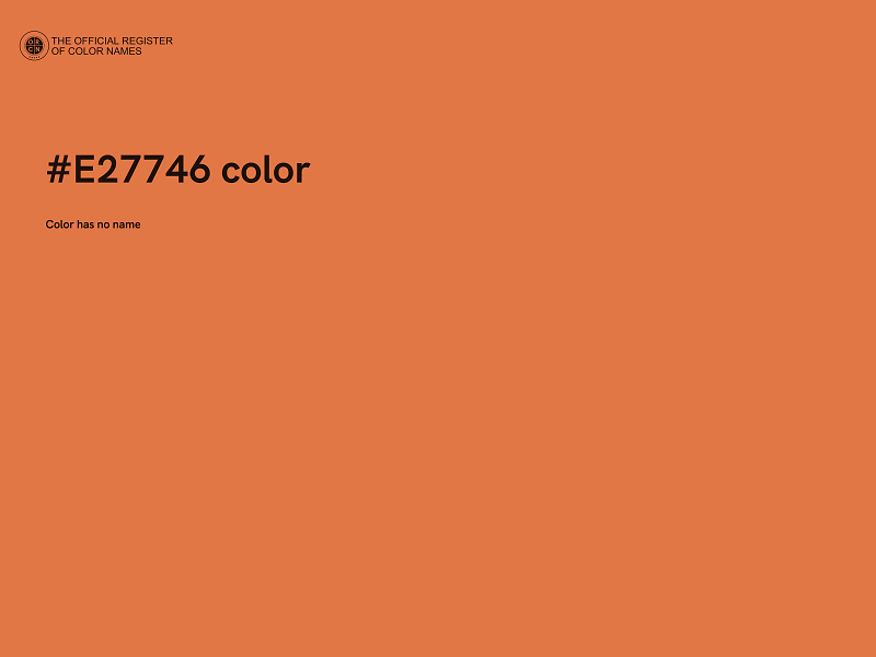 #E27746 color image