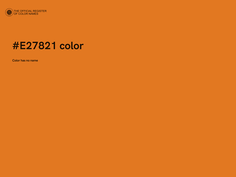 #E27821 color image
