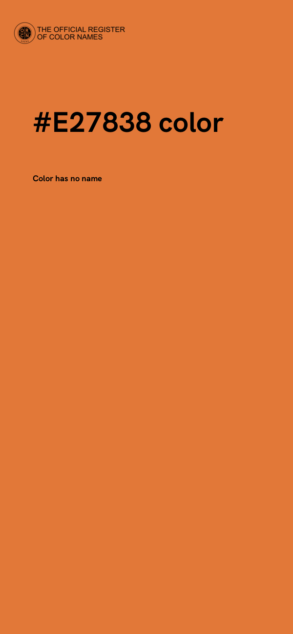 #E27838 color image