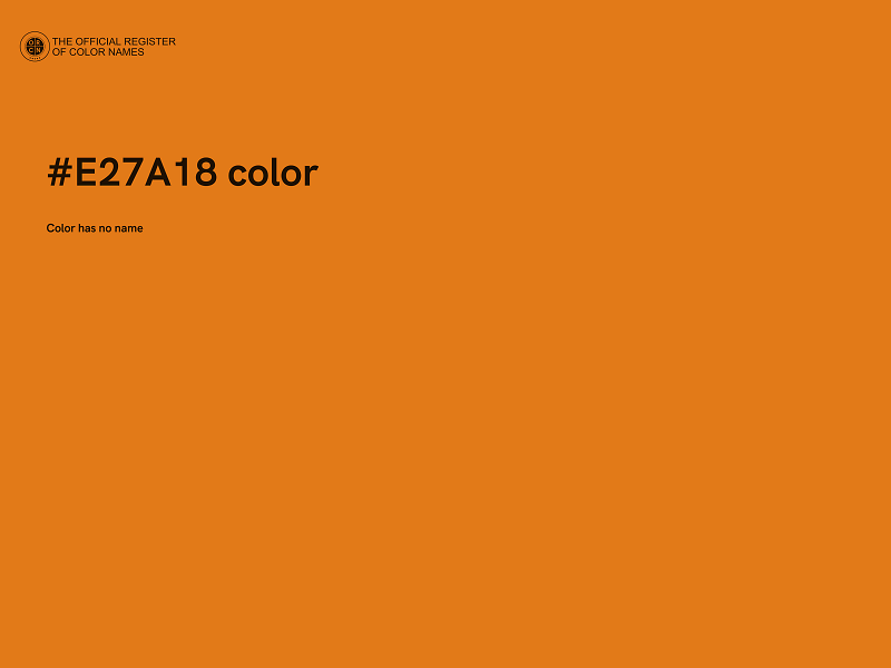 #E27A18 color image