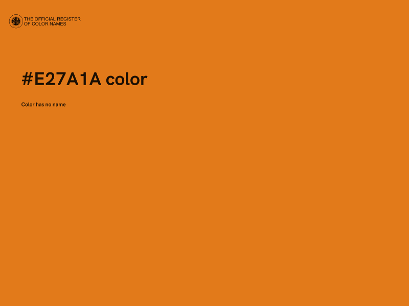 #E27A1A color image