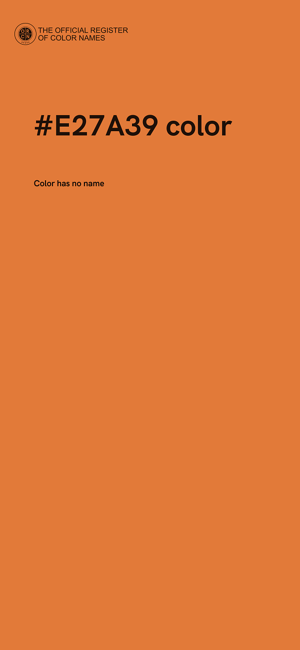 #E27A39 color image