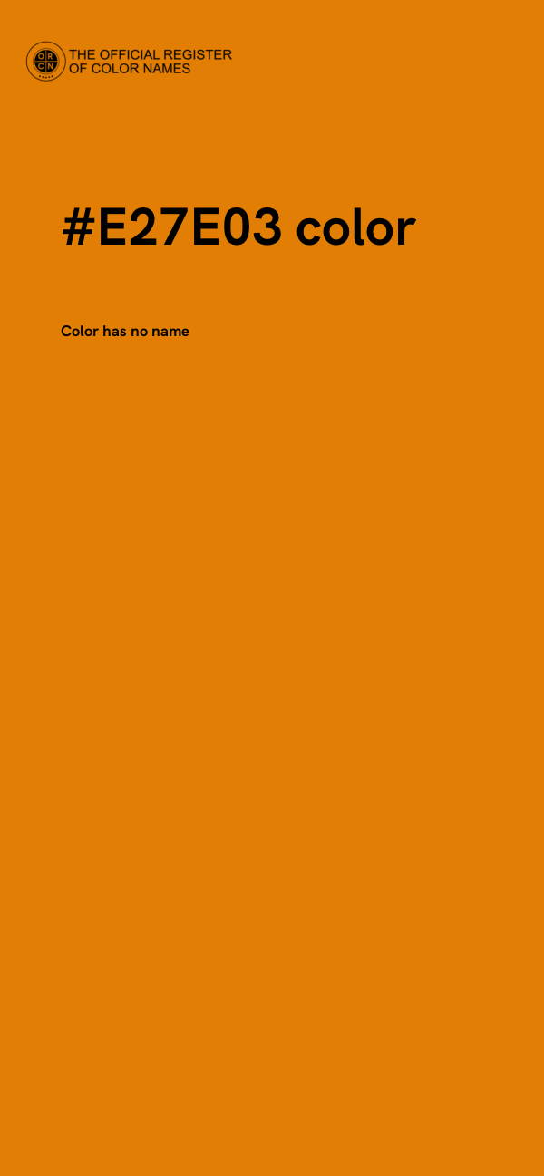 #E27E03 color image
