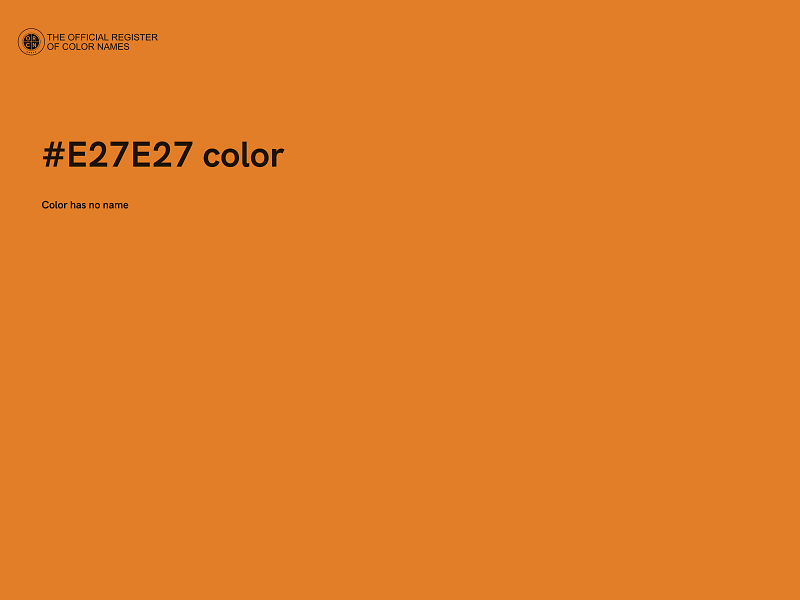 #E27E27 color image