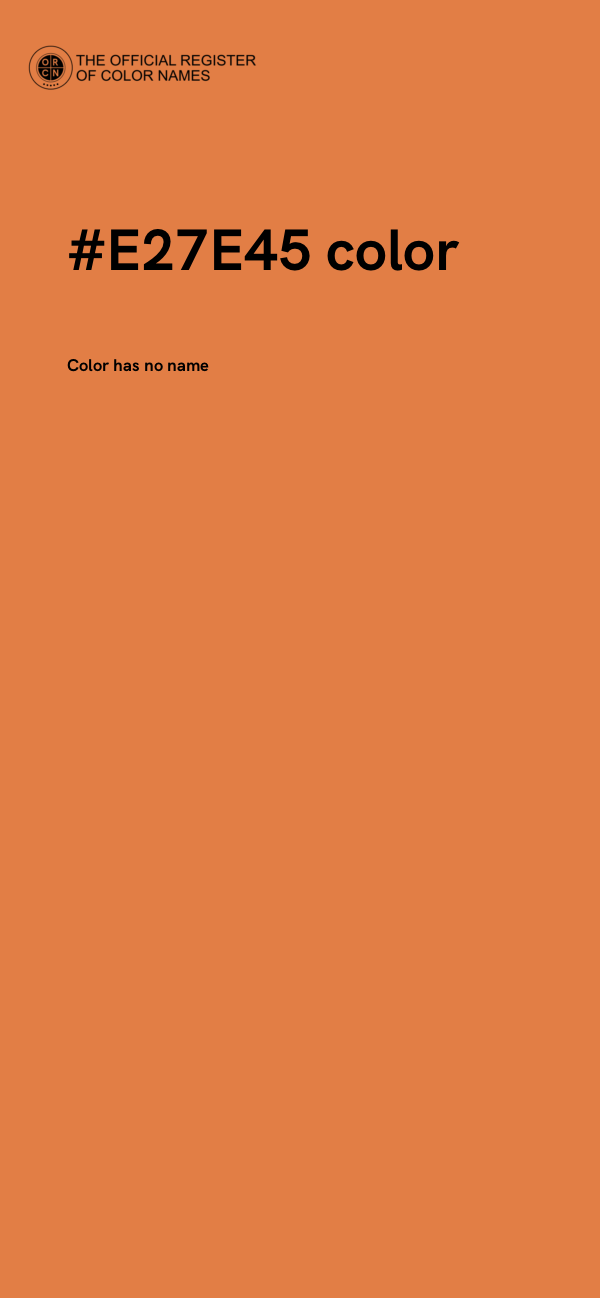 #E27E45 color image