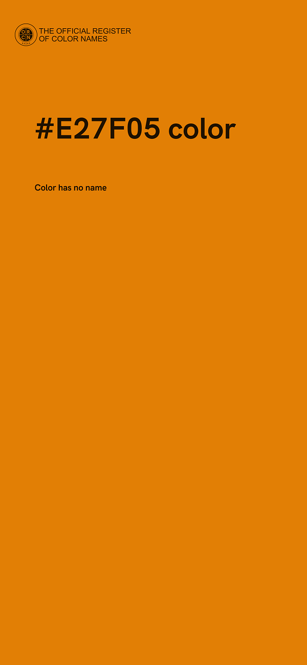 #E27F05 color image